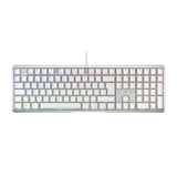 CHERRY XTRFY MX 3.1, Teclado Gaming mecánico, distribución de teclado alemán (QWERTZ), iluminación RGB, carcasa de aluminio, conexión USB-A, switches MX2A RED, blanco