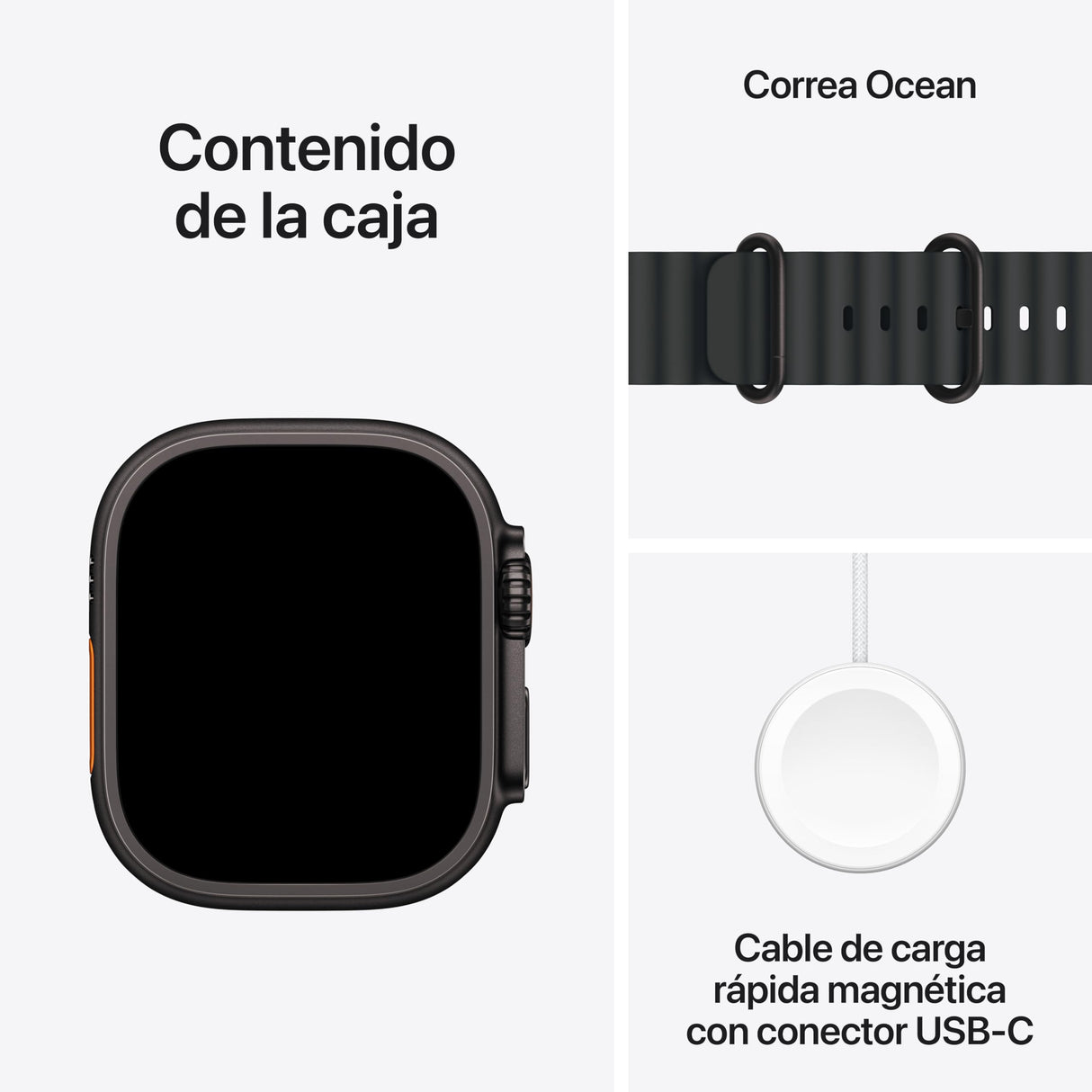 Apple Watch Ultra 3 GPS + Cellular, Reloj prémium para Running y Multideporte con Caja de Titanio Resistente de 49 mm y Correa Ocean Negra. Monitores avanzados de Salud