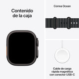 Apple Watch Ultra 3 GPS + Cellular, Reloj prémium para Running y Multideporte con Caja de Titanio Resistente de 49 mm y Correa Ocean Negra. Monitores avanzados de Salud