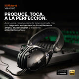 Roland VMH-S100 | Auriculares circumaurales para producción musical en alta resolución | Amplia respuesta en frecuencias | Increíble aislamiento sonoro | Transductor de 50 mm | Cómodos y resistentes