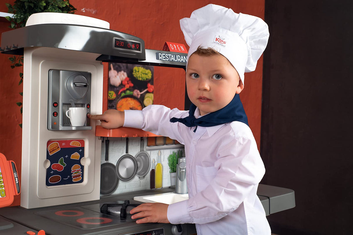 Smoby Infantil Kids Restaurant con Tres Zonas diferenciadas, INlcuye 73 accesoruios, Color (312304)