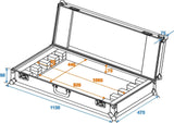 Roadinger - Flightcase con 4 LED Bar-252 RGB, Multicolor, Talla única