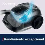 Hoover HE1 Compact – Aspirador con Bolsa para Suelos Duros y alfombras, con Cable, Filtro EPA, Bolsa de 2,5L, Accesorios Integrados y Radio de acción de 7,5 m [HEZ107HM]