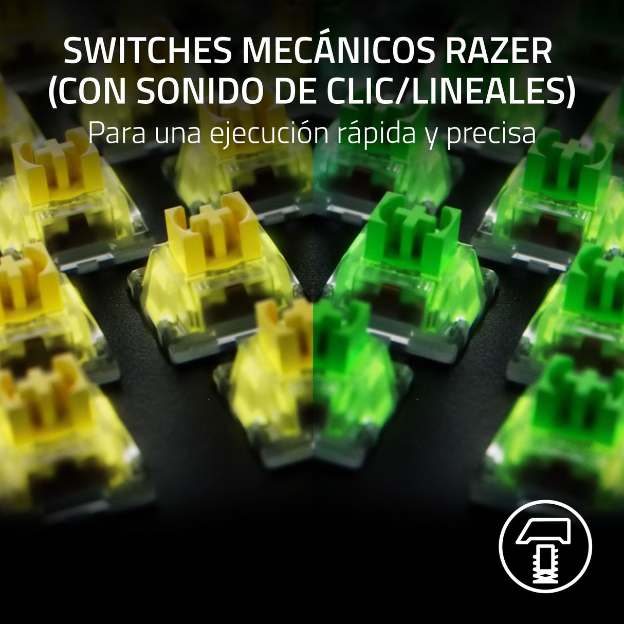 Razer BlackWidow V4 X, Teclado gaming con Razer Chroma RGB (Switches mecánicos amarillos , 6 teclas macro dedicadas de ABS de doble inyección) ES-Layout, Negro