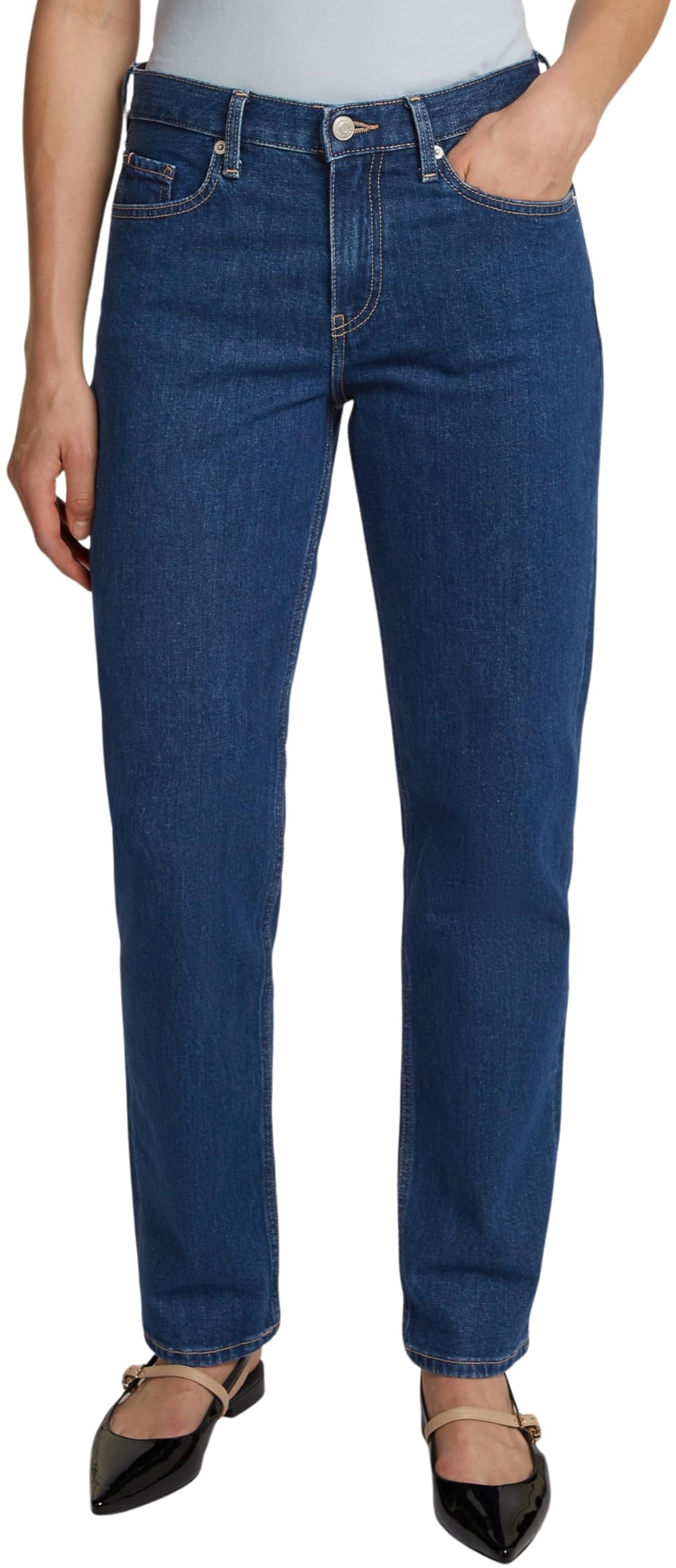 Tommy Hilfiger Vaqueros Mujer Classic Ace Straight Leg Fit, Azul (Ace), 32W/28L