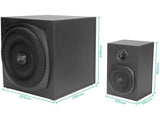 Speedlink Gravity LT Altavoz para PC Sistema de Sonido 2.1 Bluetooth - con subwoofer de Madera, Sistema de Altavoces Activos de 80 vatios, Conector AUX de 3,5 mm, Mando a Distancia RGB, Negro
