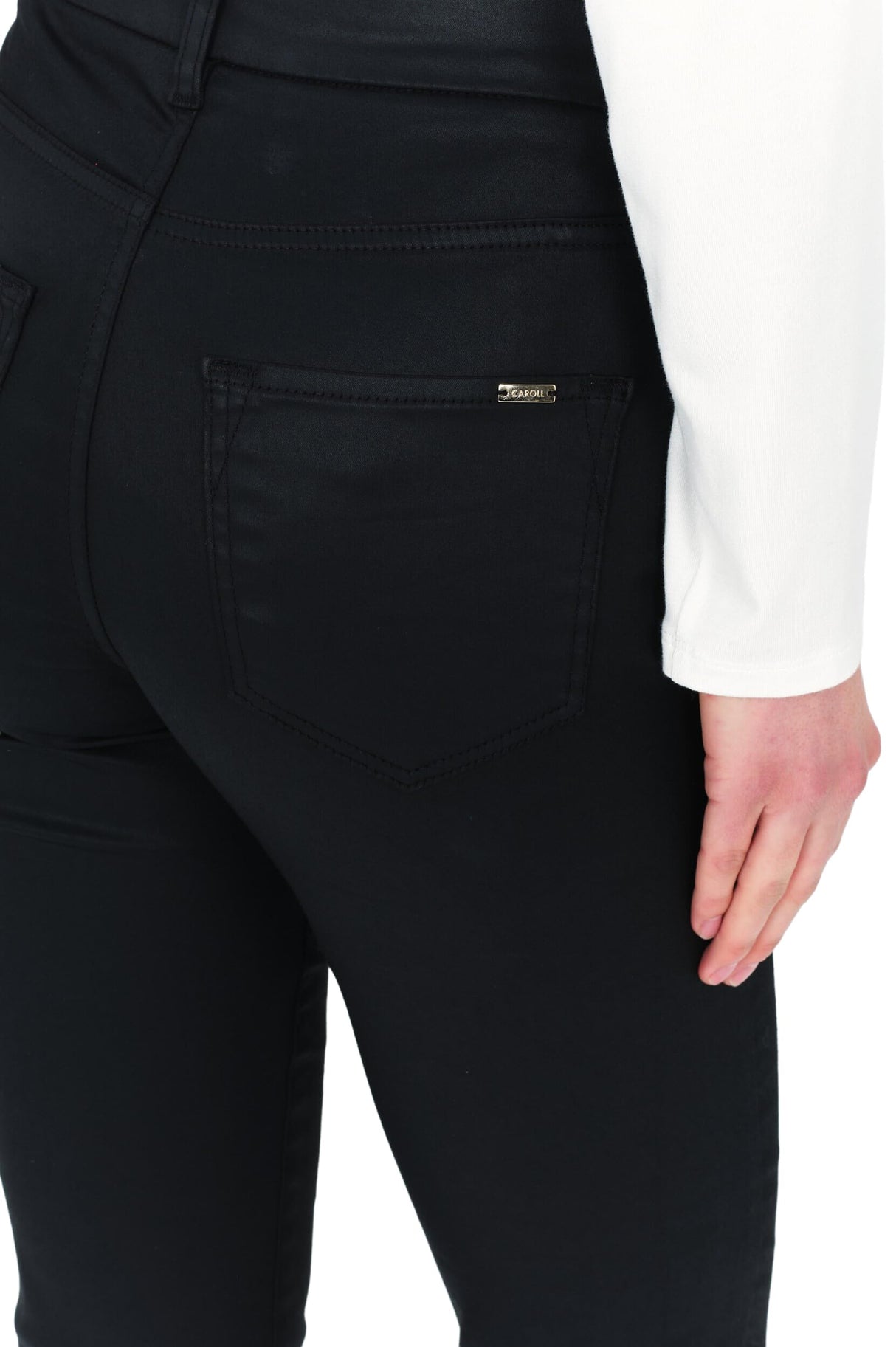 Caroll Pj027-tonycoat Pantalón, Negro, 36 para Mujer