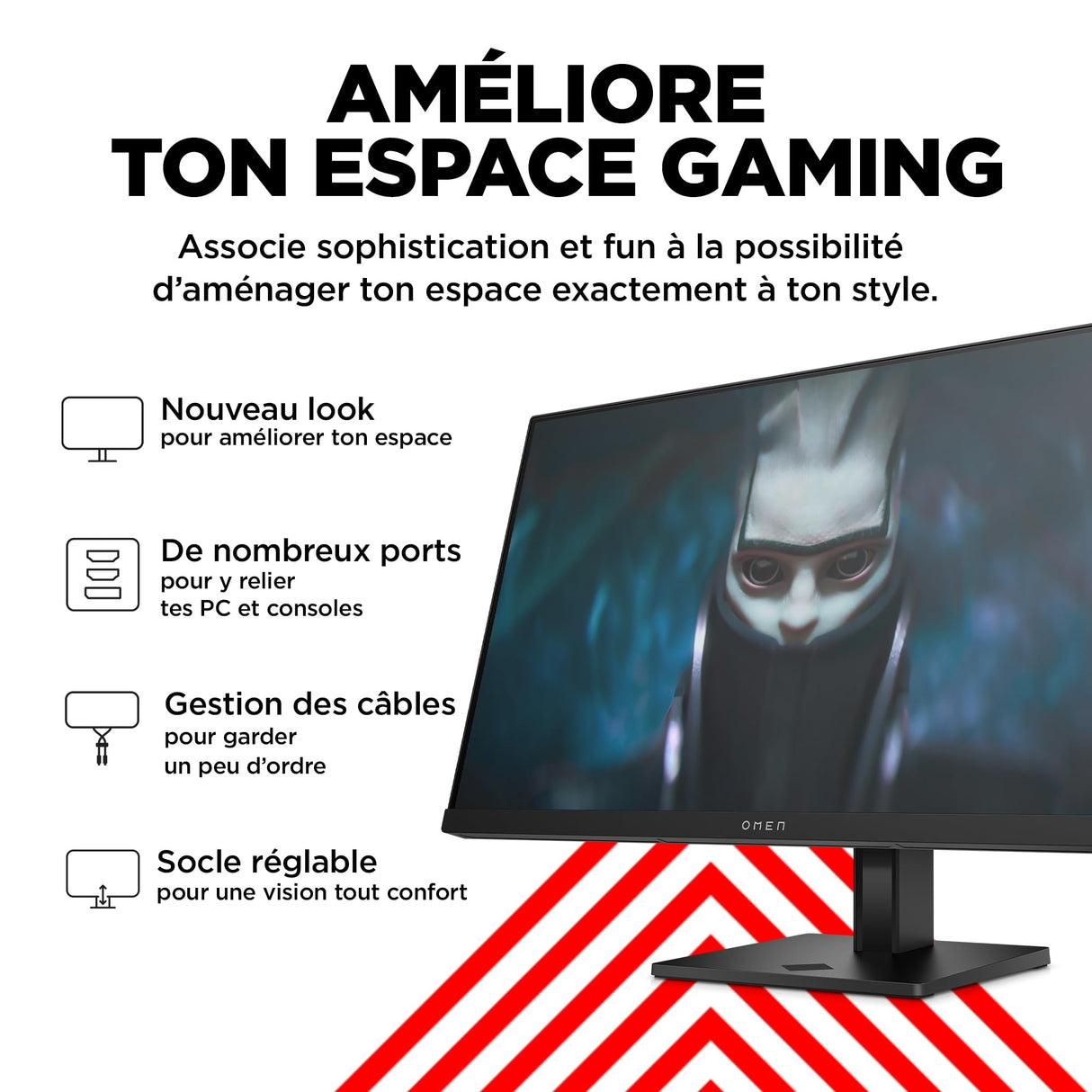 HP OMEN by HP 24 écran plat de PC 60,5 cm (23.8") 1920 x 1080 pixels Full HD Noir
