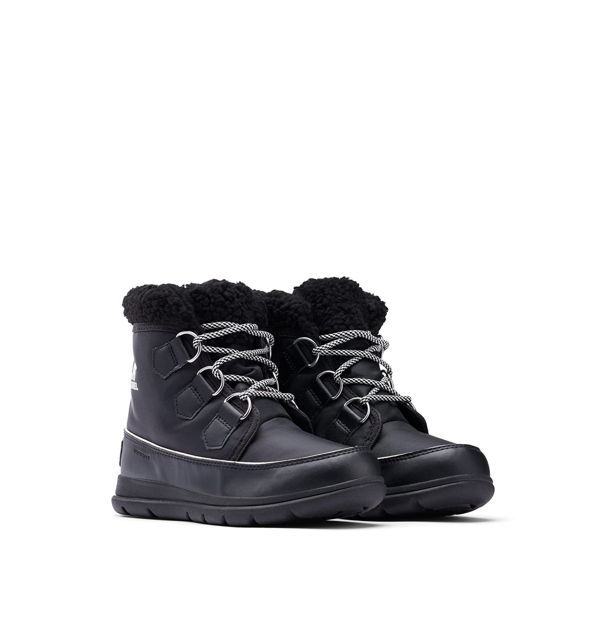 Sorel Explorer Carnival Waterproof, Botas de Invierno para mujer, Black X Sea Salt, 36.5 EU