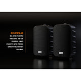 Audibax Delta 42 BT Black Pareja de Altavoces Bluetooth – Altavoces Activos de Alto Rendimiento para Pared – Compatible con Bluetooth - Alto Rango de Frecuencia (90Hz-20kHz) - Sonido Envolvente