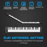 Carry-on FC-49 Teclado Controlador USB Midi/Midi Over Bluetooth Construido con Arpegiador, Pad X/Y, Incluye Cubase LE OEM y Cubase LE OEM IOS DAW Music Software