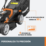 WORX WG779E.1 Cortacésped 34cm 40V (220V) 4.0Ah, Negro