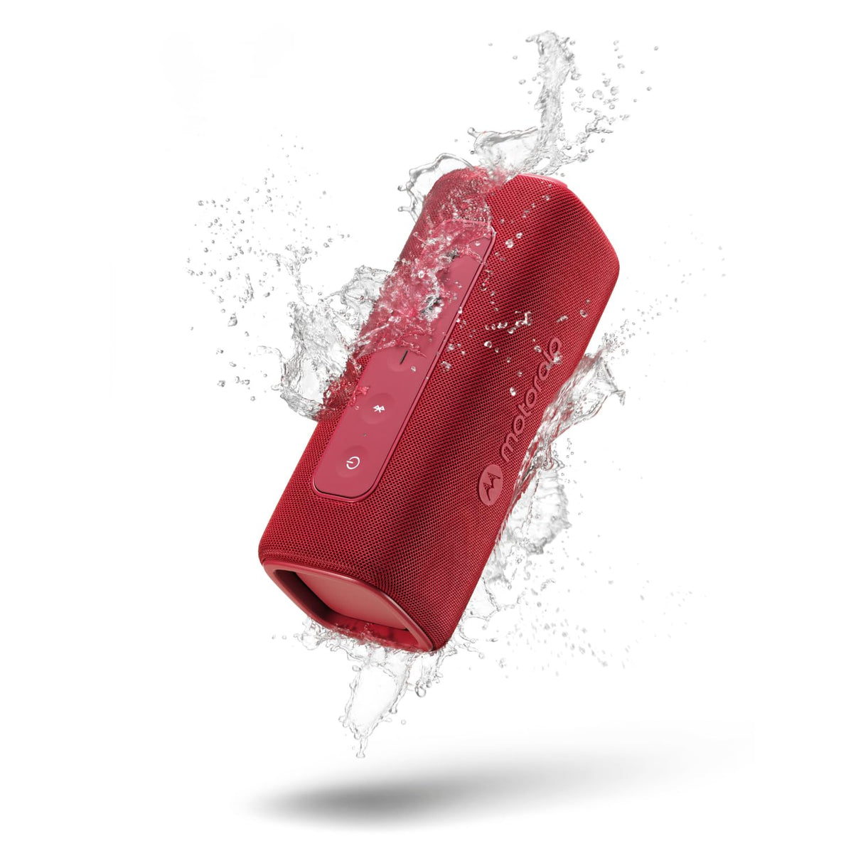 Motorola Sound - Altavoz Inalámbrico Bluetooth ROKR 600 - Potente Sonido de 30W, Resistente al Agua y Polvo, Función Broadcast para Conectar 20+ Altavoces, 6 Horas de Reproducción, Rojo