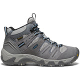 KEEN Headout Mid Waterproof, Botas de Senderismo Mujer, Steel Grey/Blue Heaven, 39 EU