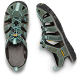 KEEN Clearwater Cnx, Sandalias, Mujer, Mineral Blue/Yellow Cuero, 38 EU