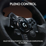 Logitech G G923 Racing Wheel and Pedals, Force Feedback TRUEFORCE,1.000 Hz, respuesta eficaz, control de salida de doble embrague, volante auténtico, para PS5, PS4, PC, Mac - Negro