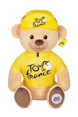 Gipsy Toys - Peluche Oso Camiseta y Gorra ganadora Paso Amarillo 60 cm - Peluche Oficial del Tour de Francia. Majestuosa, Deleitará a Pequeños y Grandes Fans.
