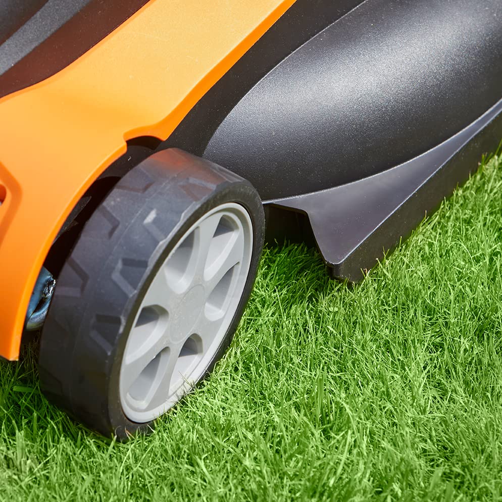 LawnMaster CLMF4841E Cortacésped con Batería 48V MAX 2x24V 4.0Ah, 41cm hasta 450m², Altura de Corte 6 Niveles 22-72 mm, Bolsa de Recogida de 42L