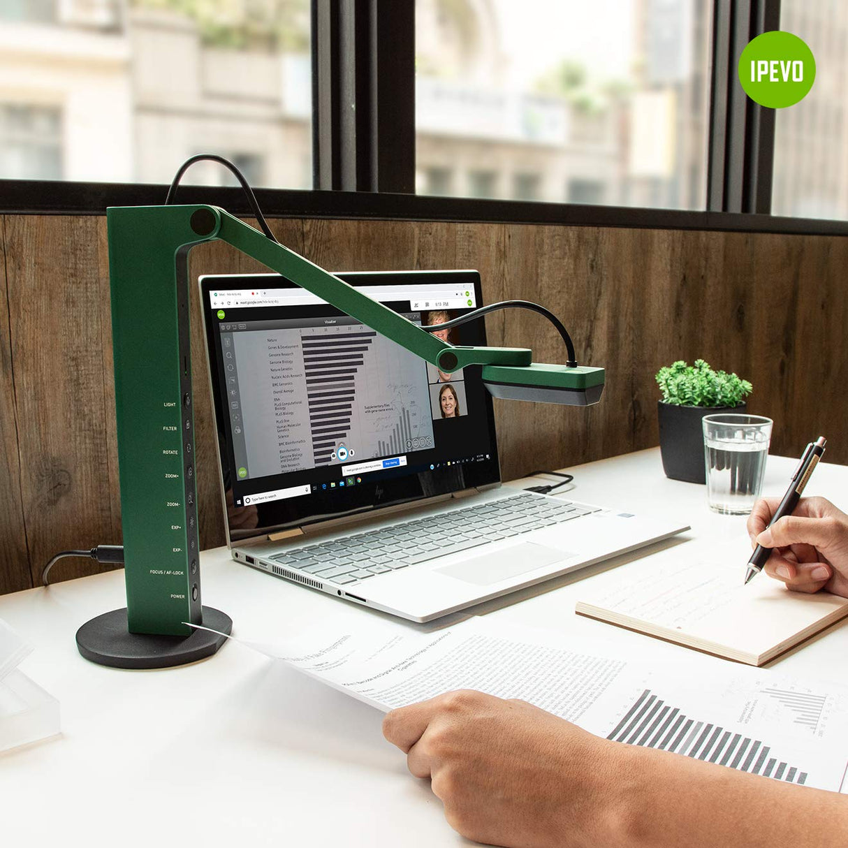 Ipevo VZ-R Modo Dual HDMI/USB de 8 megapíxeles – Herramienta de comunicación Visual para la enseñanza a Distancia, Video conferencias y demostraciones en Vivo. Funciona con o sin Ordenador.