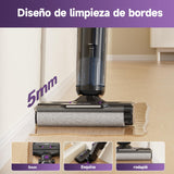 Redkey W15 Aspirador Vertical Fregona Sin Cable Agua, Aspirador Barredor 3 en 1, Potente Absorción de Agua y Polvo, Placa Única de 5mm, 35min Larga Autonomía, Pantalla LED, Limpieza Automática