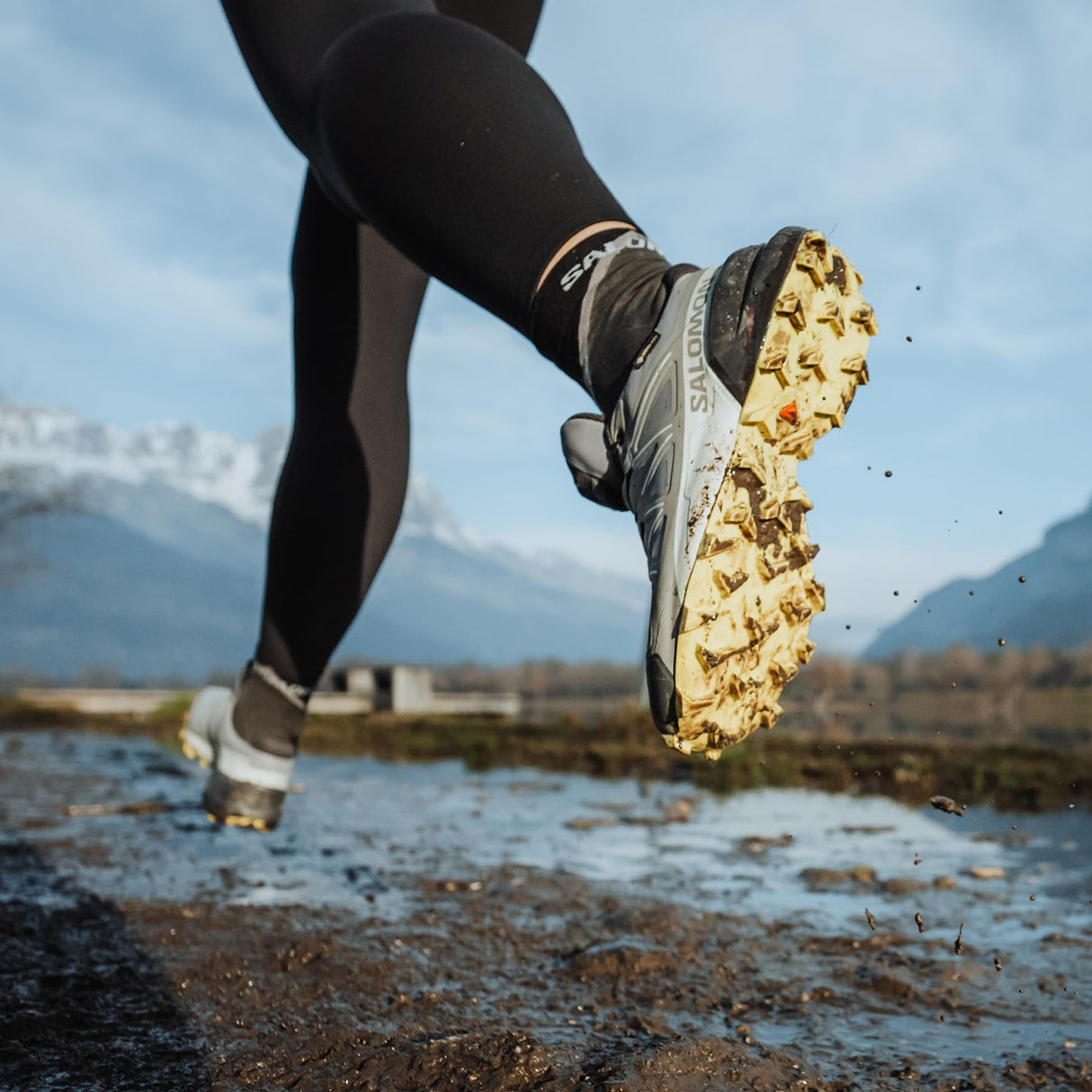 SALOMON Speedcross Gore-tex, Zapatillas de Trail Running Mujer, Sharkskin Clearly Aqua Sunny Lime, 43 1/3 EU