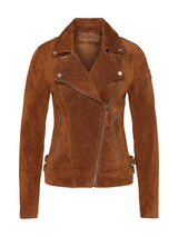 Freaky Nation Taxi Driver-fn Chaqueta de Cuero, coñac, L Mujeres