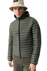 ECOALF - Cazadora Hombre Atlantantalf, de Poliéster Reciclado, Relleno de Fellex, Impermeable, Cómoda y Ligera, Chaqueta Hombre, Talla S, Color Caqui Claro
