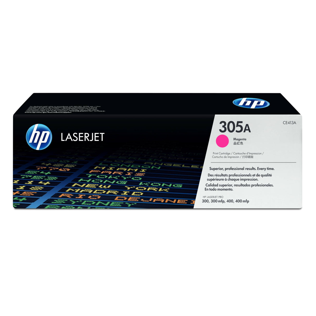 HP 305A CE413A Magenta, Cartucho Tóner Original, de 2.600 páginas, para impresoras HP LaserJet Pro Color serie M351, M451, M375 y M475