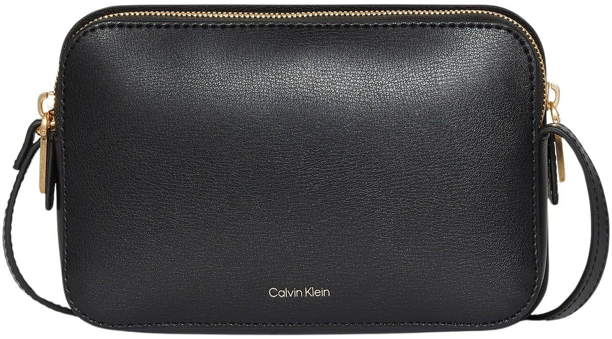 Calvin Klein Foil Logo Elongated Camera Bag Lv04f3276g, Crossover para Mujer, Black (Black/Toasted Coconut), One Size