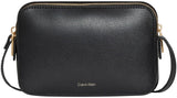 Calvin Klein Foil Logo Elongated Camera Bag Lv04f3276g, Crossover para Mujer, Black (Black/Toasted Coconut), One Size