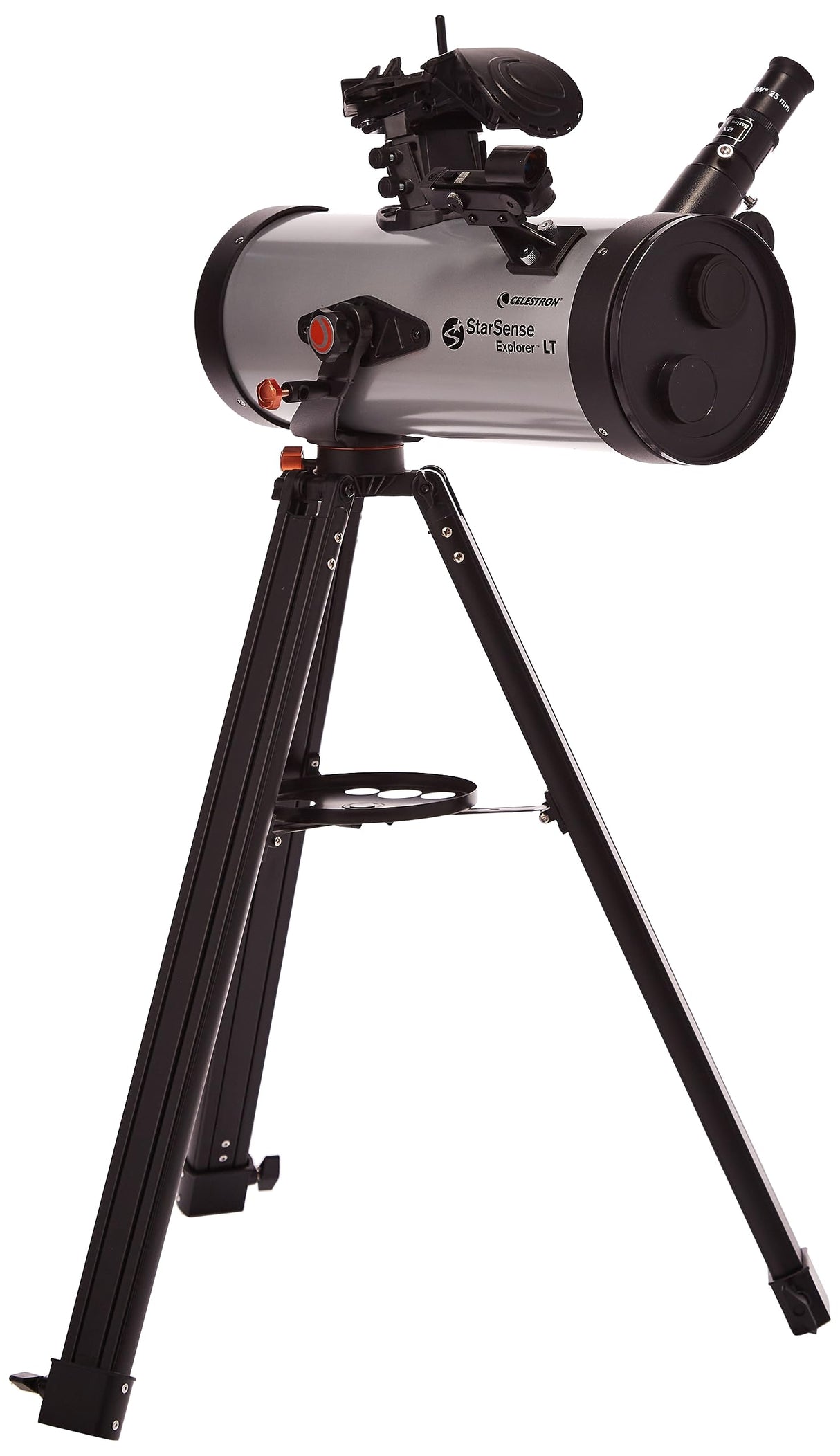 Celestron 22453 StarSense Explore LT127AZ Telescopio Reflector newtoniano con tecnología para Smartphone - con 2 oculares, 2 Lentes de Barlow, Acoplamiento para teléfono y trípode Ajustable, Plateado