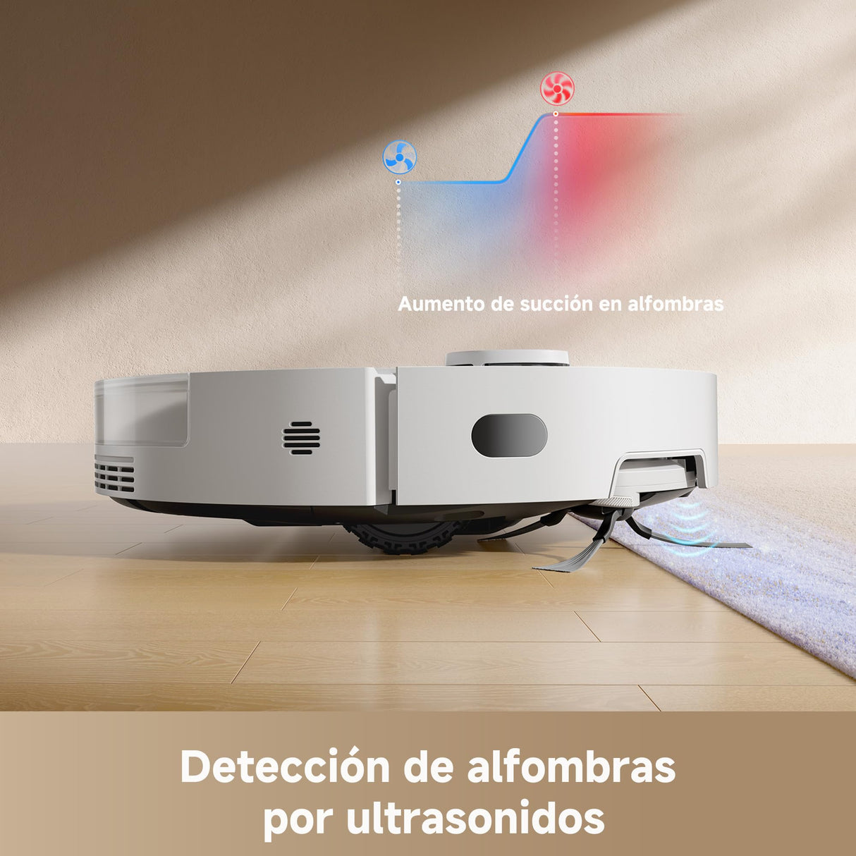 DREAME D20 Pro Plus Robot Aspirador y Fregado 2 en 1, 13.000 Pa, Cepillo Doble para Pelo de Mascotas, Limpieza de Esquinas, Vaciado, Navegación LDS, Esquiva con Láser, Suelos Duros/Alfombras, 5200 mAh