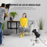 NEEWER Soporte de Luz Alta Resistencia con Ruedas, Altura Máx 3.2ft/98cm, Acero Inoxidable Plegable Trípode Ajustable, Soporte Luz Fotografía para Speedlight Softbox Monoluz, Carga Máx 22lb, ST98SS