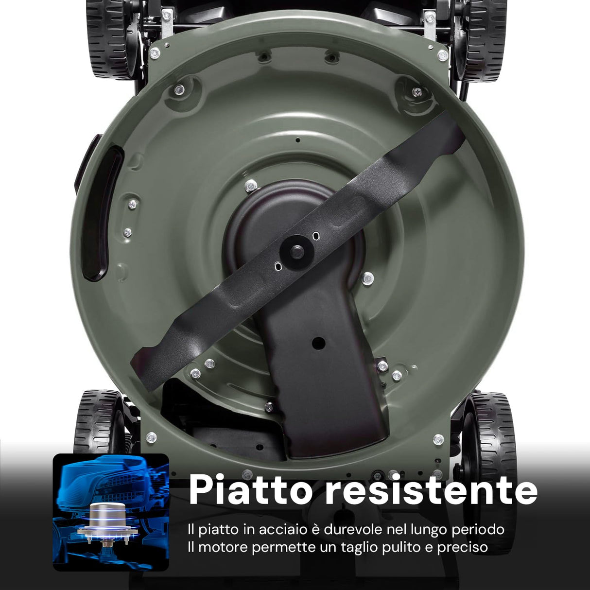 Avilia Cortacésped de explosión autopropulsado con Corte de 51 cm, Bolsa de Recogida de 65 l, cortacésped con tracción Trasera, Corte con Descarga Trasera y Lateral, 8 Alturas de Corte, 4 kW, 5,4 HP,