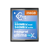 Integral Tarjeta Integral de 256 GB CFast 2.0 de Alto Rendimiento con una Velocidad de Lectura de hasta 550 MB/s y una Velocidad de Escritura de hasta 540 MB/s