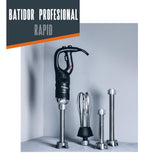 Lacor - 69978 - Batidora profesional con brazo triturador y batidor intercambiable, mango ergonómico, materiales de alta calidad, apta para ollas hasta 200L, 850W, velocidad variable.