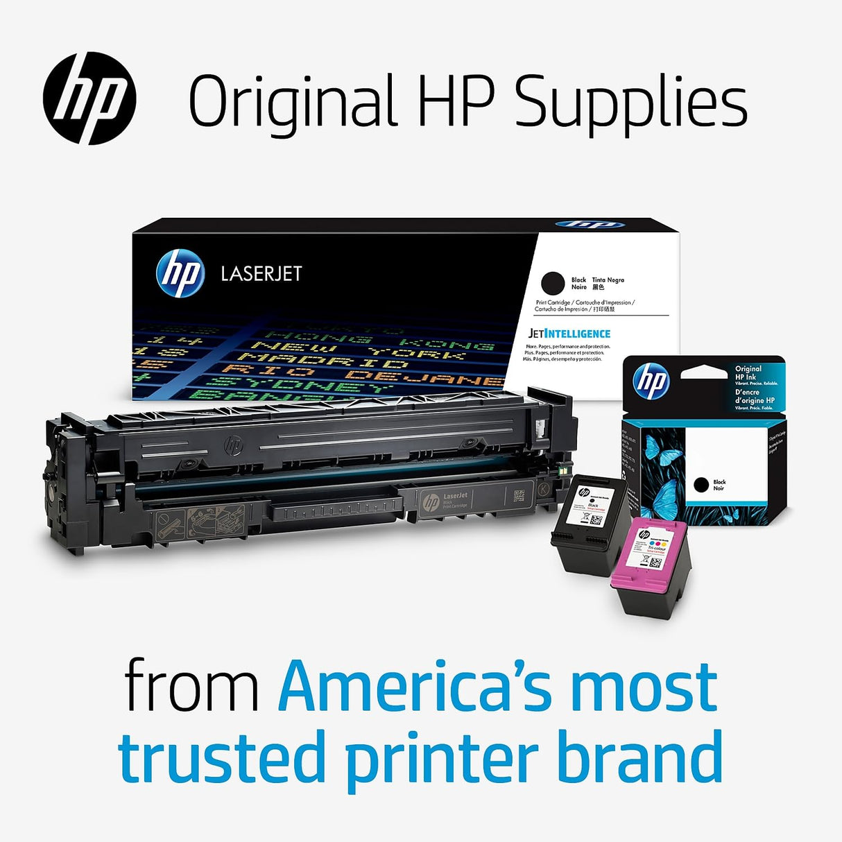 HP 125A CB540AD, Negro, Cartucho Tóner Original, Pack de 2, para impresoras HP ColorLaserJet CP1215, CP1515, CP1518; CM1312 y CP151n