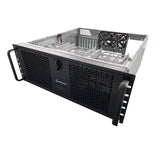 UNYKAch Caja Rack UK4339 Formato 4U 19" ATX, Compatible con Refrigeraciones Líquidas de 360 mm (Soporte Incluido), Cierre con Llave, 1 USB 3.0 y 1 USB Tipo C y 2 Ventiladores de 80 mm