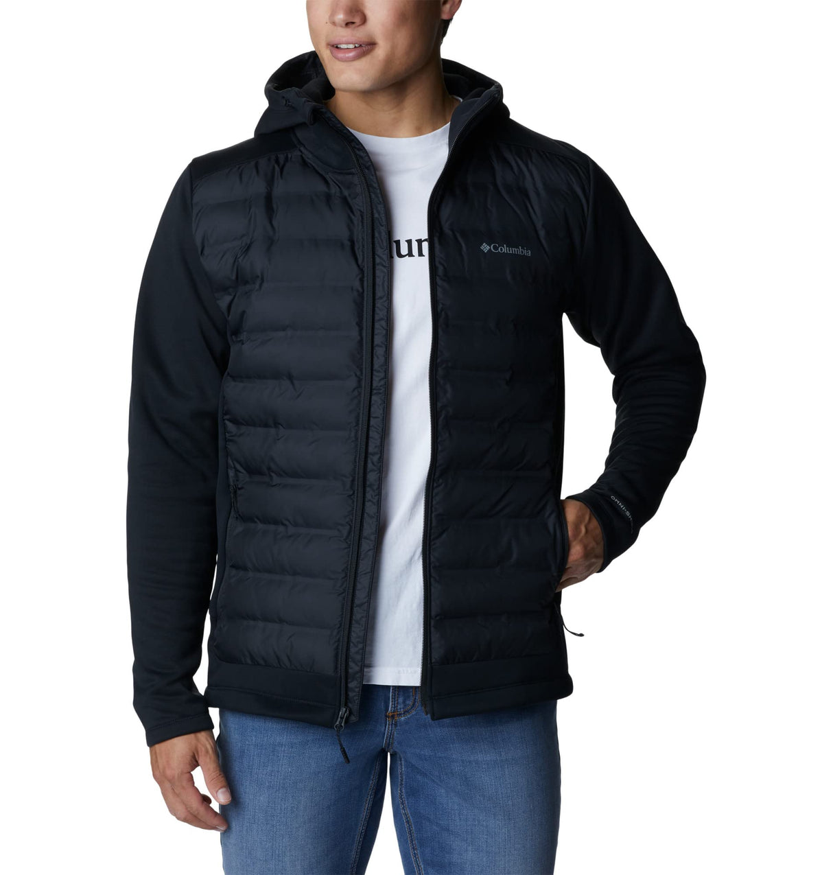 Columbia Hombre Sudadera con Capucha Y Cremallera, Black, S