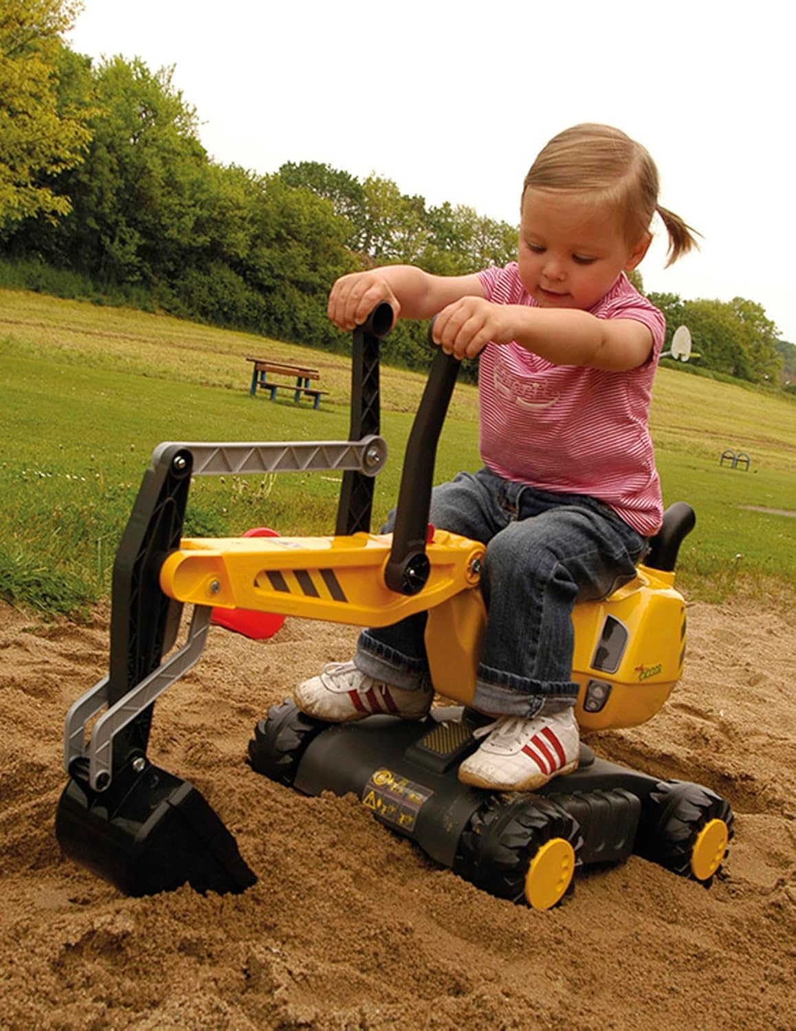 Rolly Toys 421220 - Kit de construcción con rollyDigger y Accesorios de Seguridad (Juego con Excavadora, 3 balizas de conducción, 4 pilones y luz Intermitente, Giratorio, a Partir de 3 años)