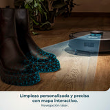 Cecotec Robot Aspirador con Navegación Giroscópica y App Conga M50 X-Treme. 7000Pa, Barre, Aspira, Friega y Pasa la Mopa, Autonomía 160mins, Sensores Anticaídas, Cepillo Multifunción, TotalSurface