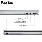 HP Chromebook Plus x360 14b-cd0004ns - Ordenador portátil con la IA de Google 14" FHD (Intel Core i3-N305, 8GB RAM, 256GB Flash, Intel UHD, ChromeOS, Cámara FHD) Silver - Teclado QWERTY Español