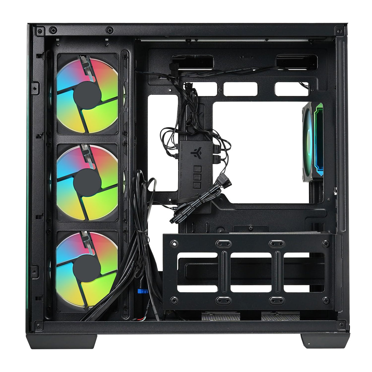 Itek Case Dark Cave AKU - Gaming Tower - ATX - 4x12cm ARGB Fan - USB3 & Type-C- Pared Lateral y Frontal de Vidrio Templado
