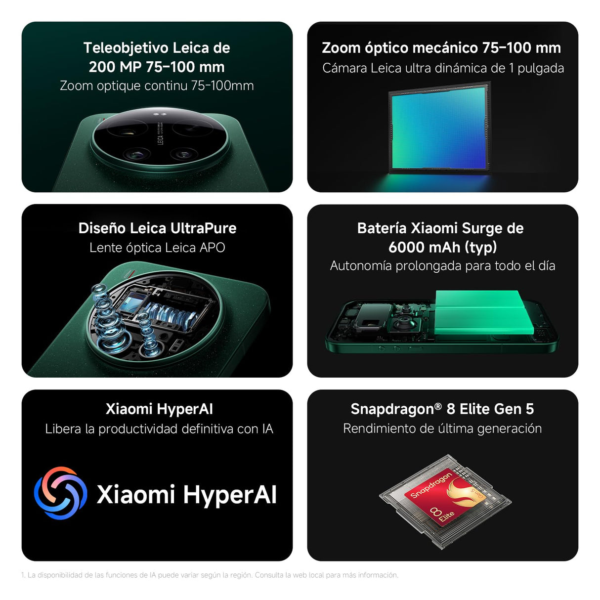 XIAOMI 17 Ultra Smartphone de 16+512GB Verde Teleobjetivo Leica de 200 MP
