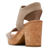 TOMS Majorca Platform, Sandalia con talón Mujer, Dune Suede, 38.5 EU