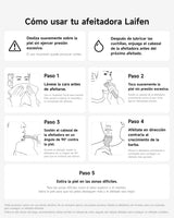Laifen T1 Pro Afeitadora Eléctrica Motor Lineal Patentado 12 000 CPM, 120 min de Autonomía, Carga 1 min para 8 min, Uso en Seco y Mojado con Cabezal para Barba Larga, Ideal para Viajes (Gris Grafito)