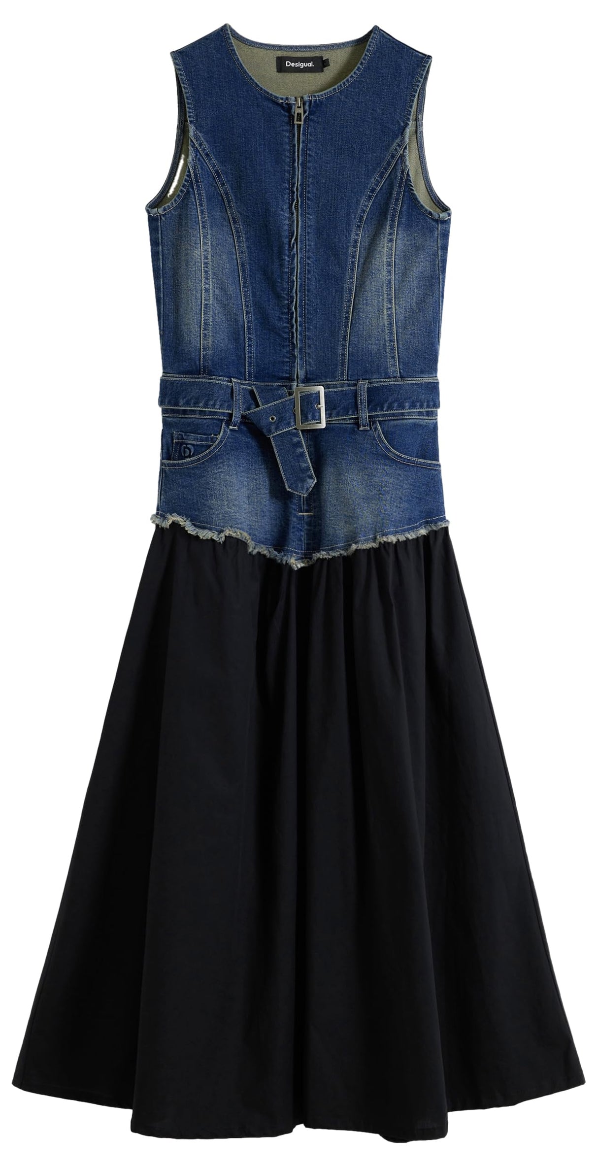 Vest_Poplin, 5053 Denim Medium Wash, XS