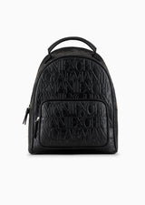 Armani Exchange Essential, Liz, Big Zipped Frontal Pocket, Logo Pattern, Bolsos para Mujer, Negro (Black), Talla única