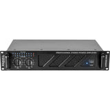 Ibiza - AMP600-MKII - Amplificador PA profesional 2x480W con entradas RCA/Jack y salidas Speakon/Born - 19" Rackable - Negro
