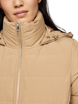 Tommy Hilfiger Abrigo de Plumas Mujer Heritage Down Tyra Coat With Fur con Bolsillos, Verde (Classic Khaki), L